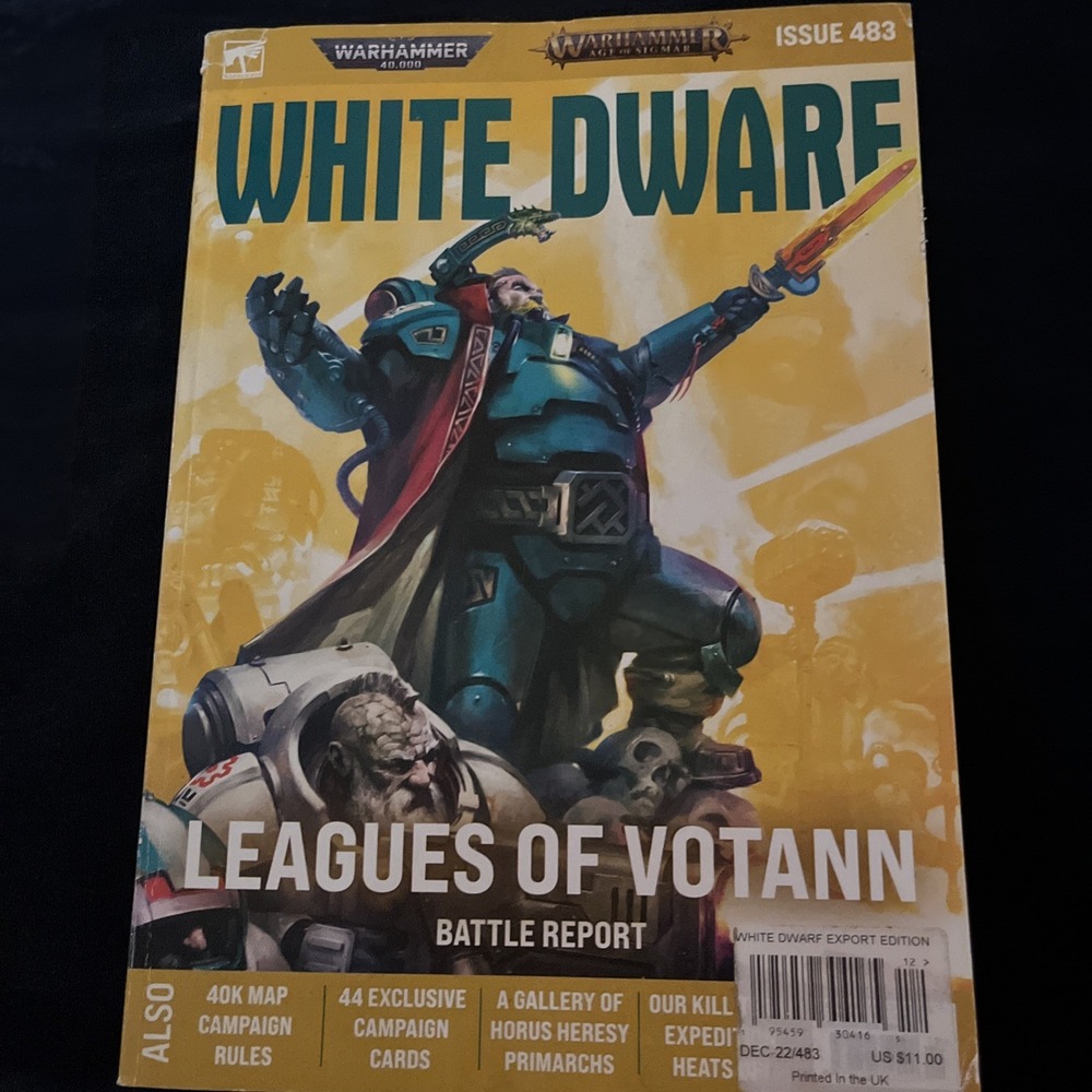 Games Workshop White Dwarf Issue 483 December 2022 Warhammer 40K Votann Magazine